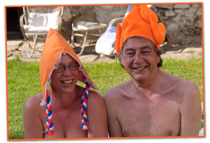 WK WK kijken op naturtisten camping v Klokocove Tsjechie